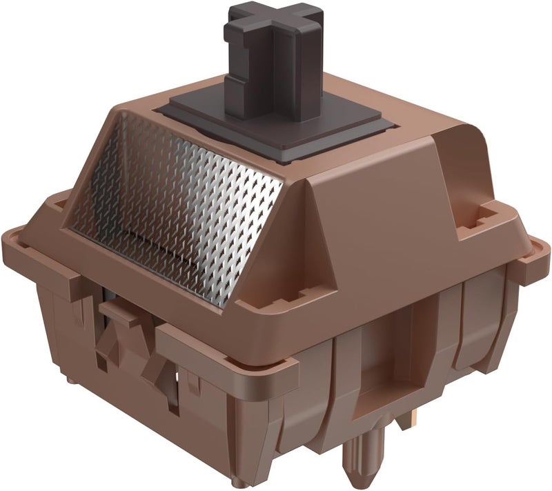 DUROCK Mocha Chocolate T1 Switches, Full POK T1 Tactile Switch 62g Long Spring, Light Diffuser 5 Pins Lubed Mechanical Keyboard Switches (70pcs) - Image 1